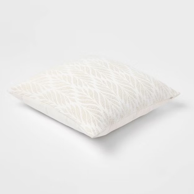 Woven Botanical Square Throw Pillow - Threshold™ | Target