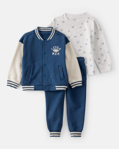 Toddler Boy 3-Piece Varsity Jacket Outfit Set | Carter's Inc