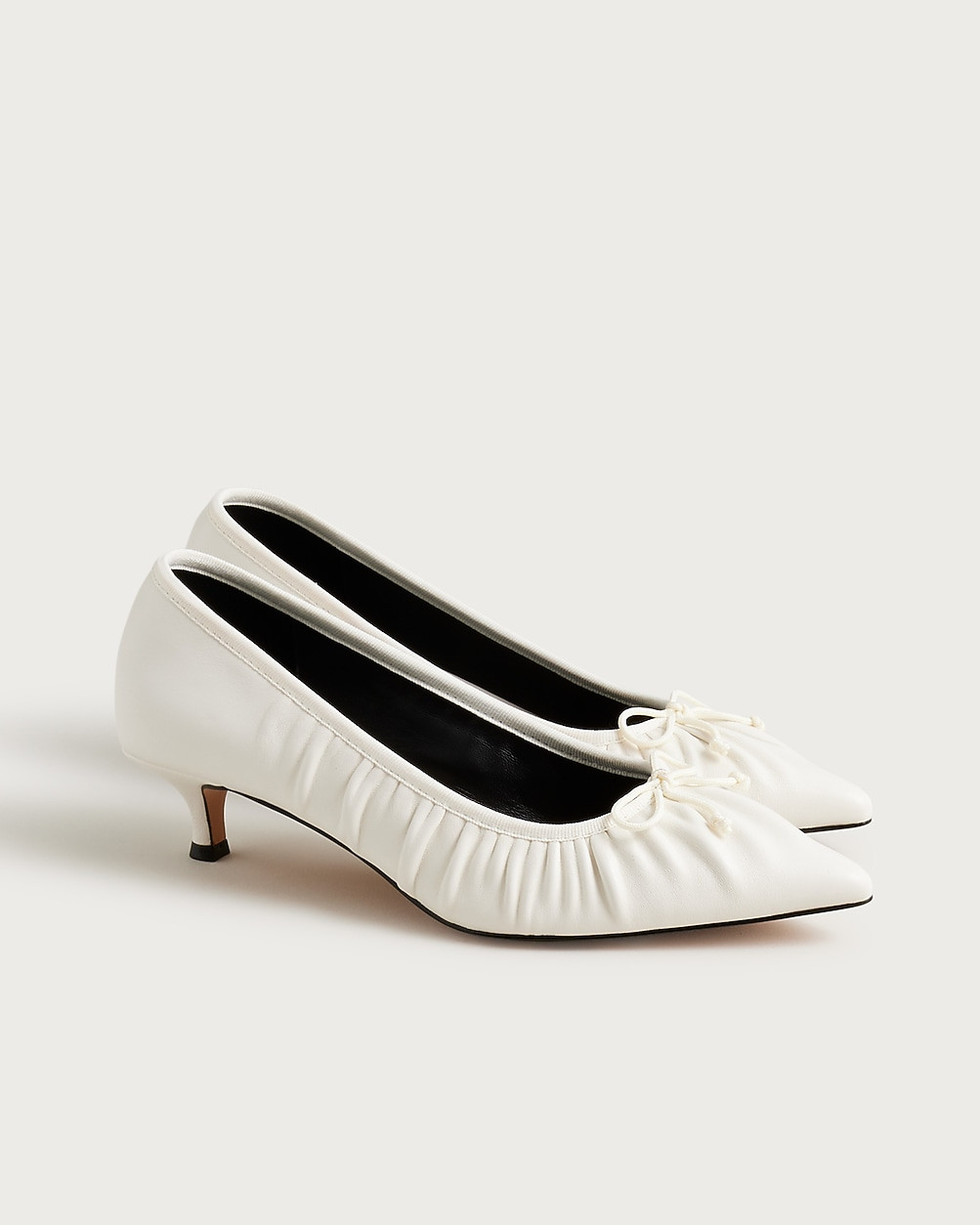 Robin ruched pumps in leather | J. Crew US