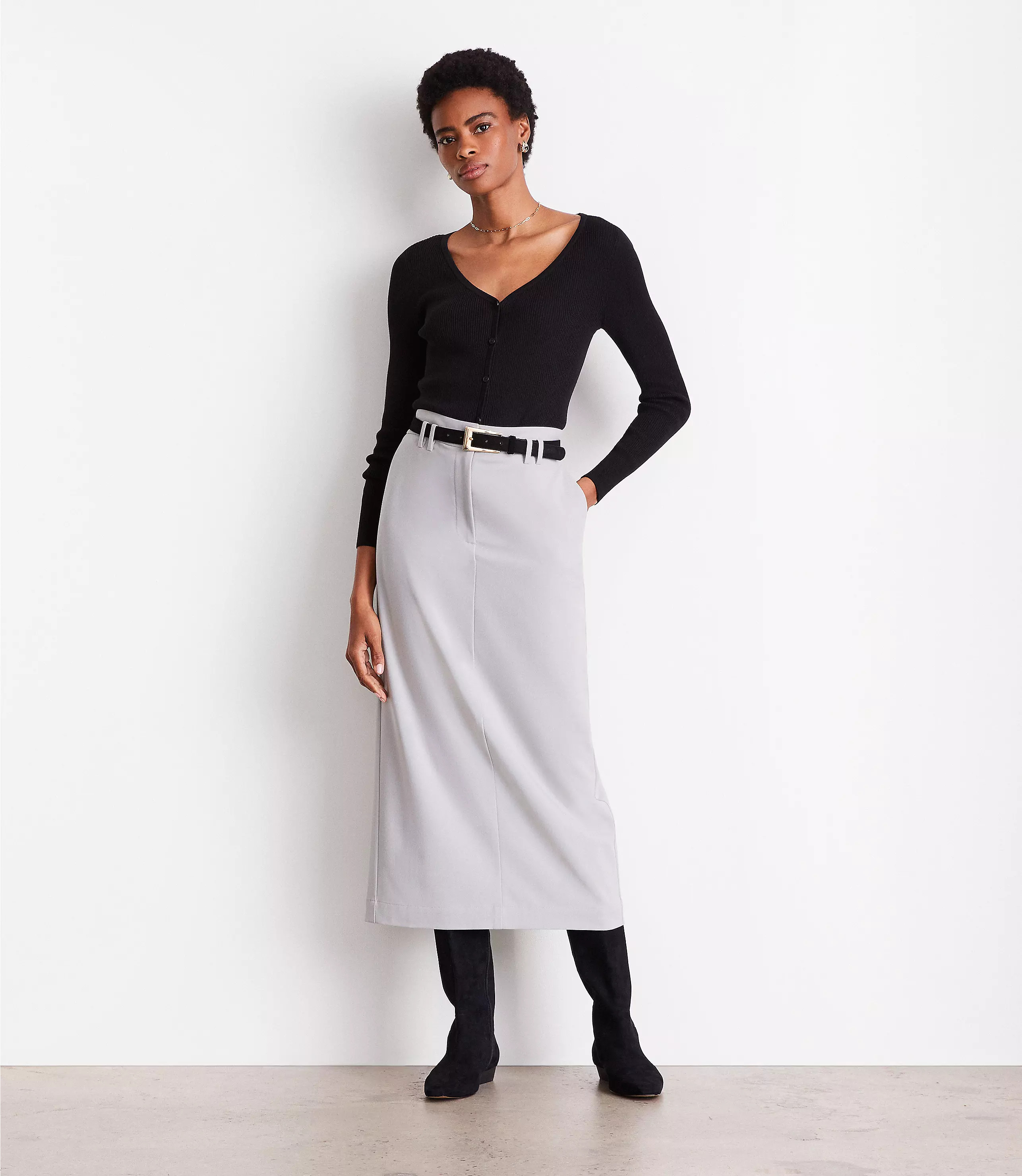 LOFT Versa Seasonless Maxi Pocket Skirt | LOFT