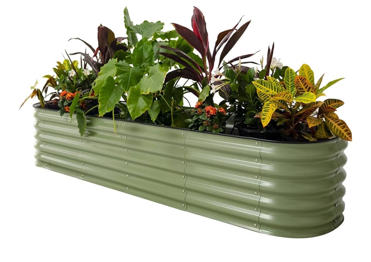 Vego garden Raised Garden Bed Kits, 17" Tall 9 in 1 8ft X 2ft Metal Raised Planter Bed for Vegetables Flowers Ground Planter Box-Olive Green

#LTKHome