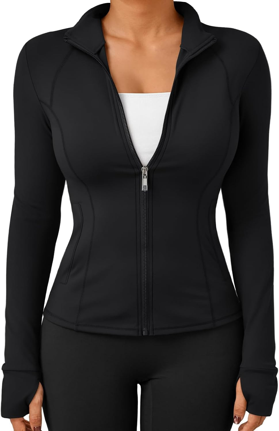 Trendy Queen Women's Zip Up Lightweight Jackets Workout Hoodies Gym Clothes | Amazon (US)