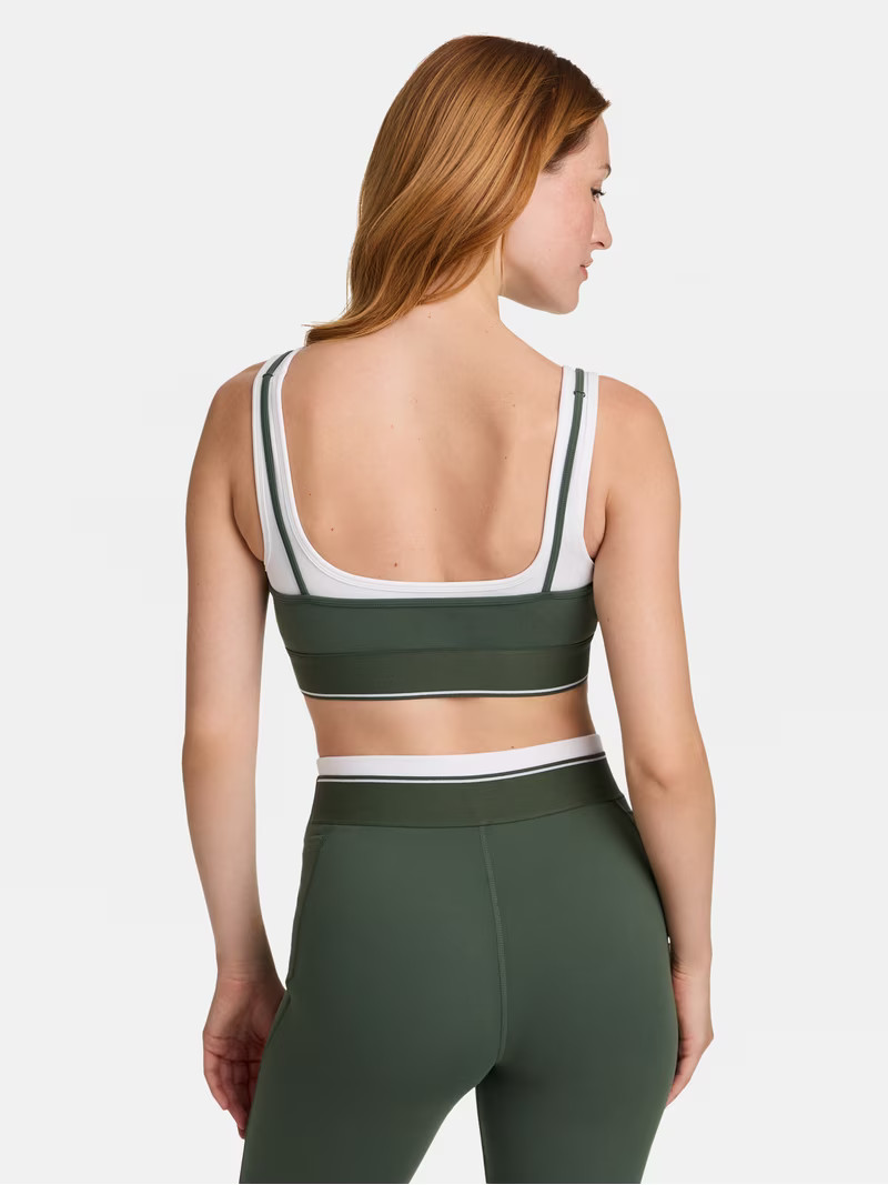 Reebok Women's Horizon Layered Bra Tank with Removable Cups, Sizes XS-XXXL | Walmart (US)