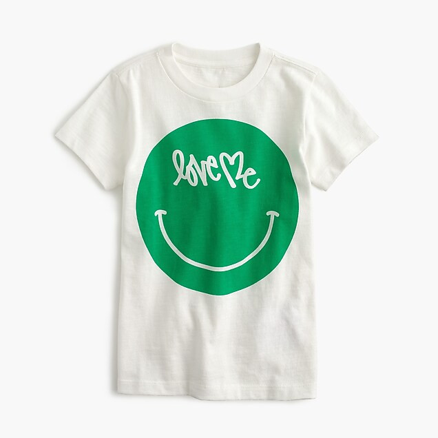 Boys' crewcuts x Curtis Kulig "love me" emoji T-shirt | J. Crew US