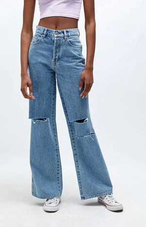 PacSun Eco Distressed High Waisted Baggy Jeans | PacSun | PacSun