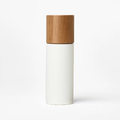 8" Acacia/Ceramic Salt or Pepper Grinder Natural Wood - Figmint™ | Target