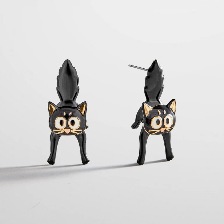 Scaredy Cat Earrings - Black Cat | BaubleBar