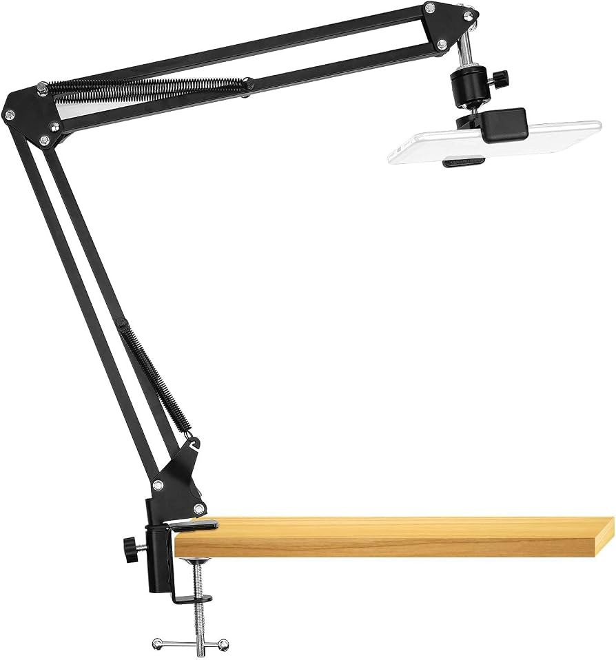 Amazon.com: Overhead Video Stand Phone Holder Articulating Arm Phone Mount Table Top ChromLives S... | Amazon (US)