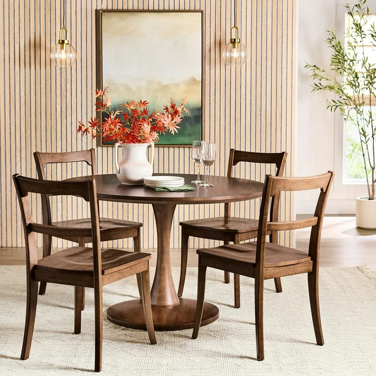 Better Homes & Gardens Ellis 5-Piece Dining Set, Walnut Finish | Walmart (US)