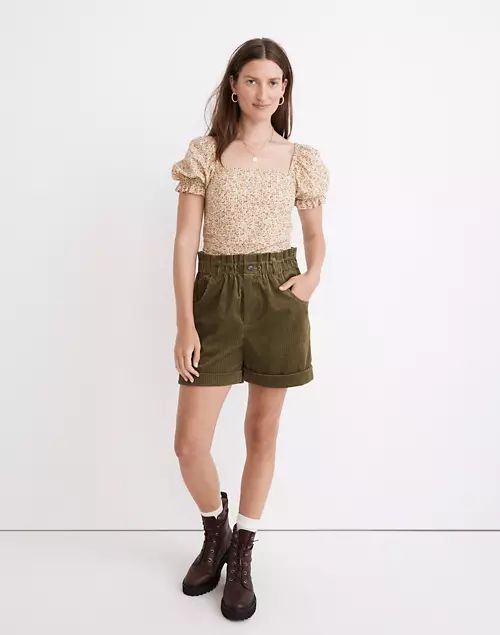 Hopewell Puff-Sleeve Crop Top in Cottage Garden | Madewell