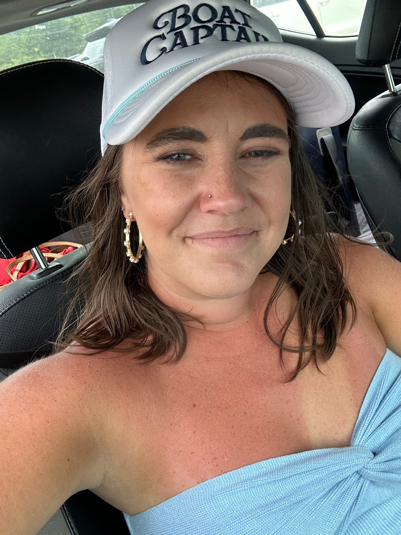 Summer outfit. Amazon top. Coastal grandma. Custom boat captain hat. Boat outfit. 

#LTKSeasonal #LTKMidsize #LTKFindsUnder50