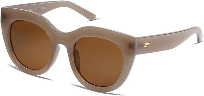 VANLINKER New Version Trendy Polarized Cat Eye Sunglasses for Women Retro Oversized Sunnies VL969... | Amazon (US)