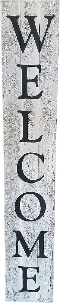 Rockin' Wood Indoor Outdoor Welcome Sign 5 Foot Vertical Rustic Reclaimed Wood Farm House Style f... | Amazon (US)