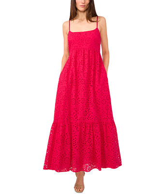 1.State Women's Eyelet Detail Cotton Maxi Dress - Macy's | Macy's