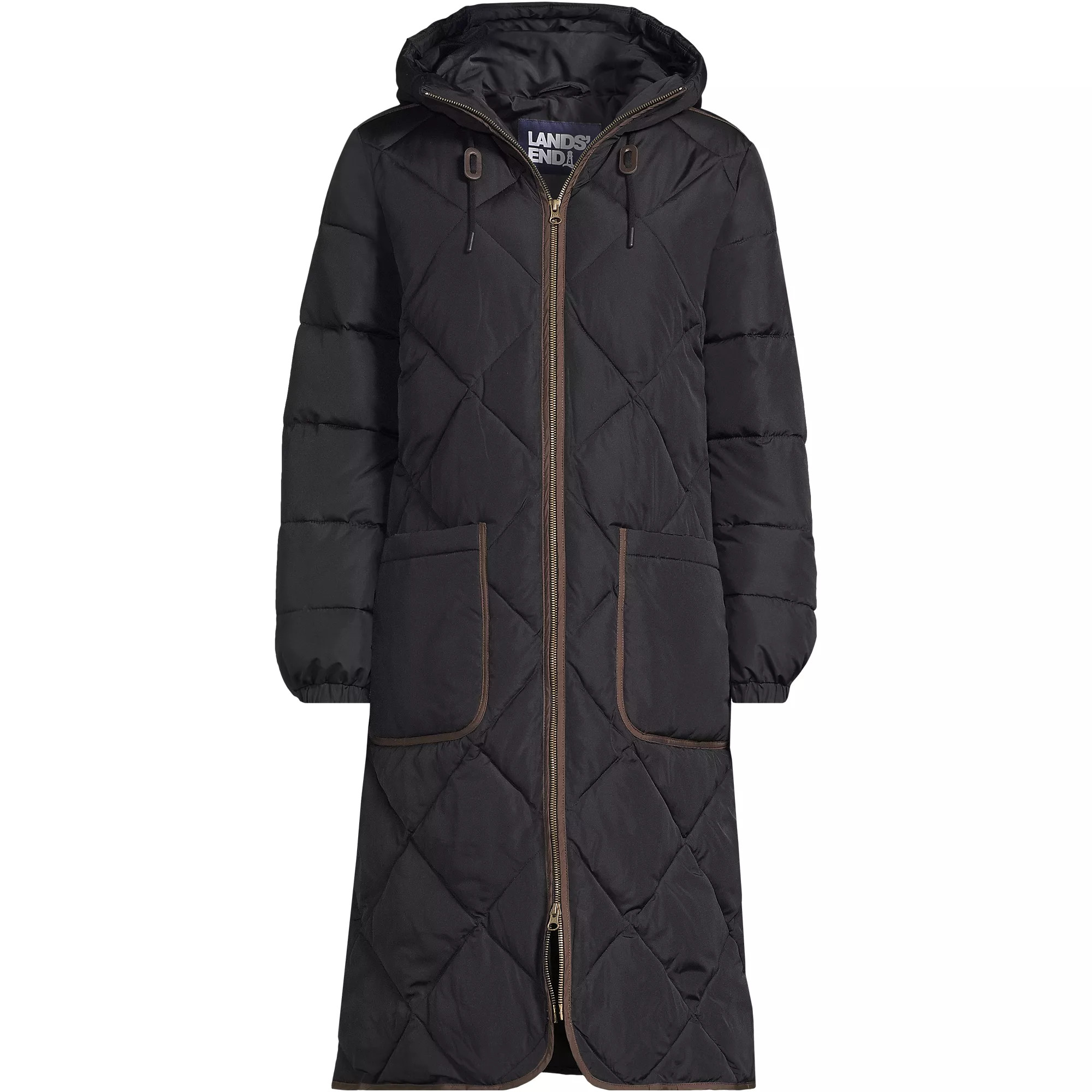 Women's FeatherFree Insulated Diamond Quilted Maxi Coat | Lands' End (US)