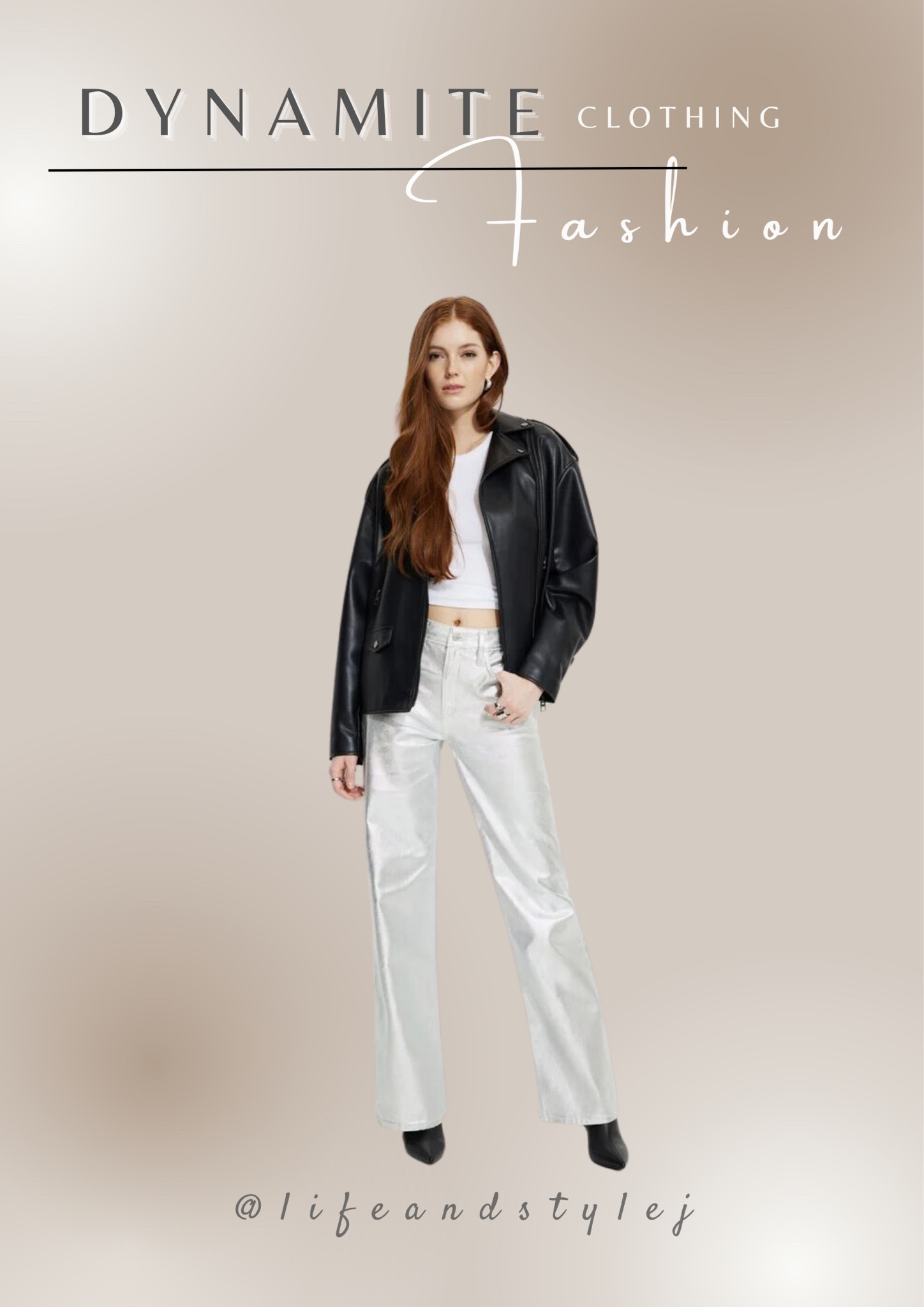The Dynamite Metallic Heidi Wide Leg Jeans are a bold statement piece perfect for elevating your style. Pair them with a sleek black bodysuit and strappy heels for a night out, or tone them down with a cozy neutral sweater and ankle boots for a chic daytime look. Keep accessories minimal to let the metallic shine take center stage! 

#LTKSeasonal #LTKHoliday #LTKFindsUnder100