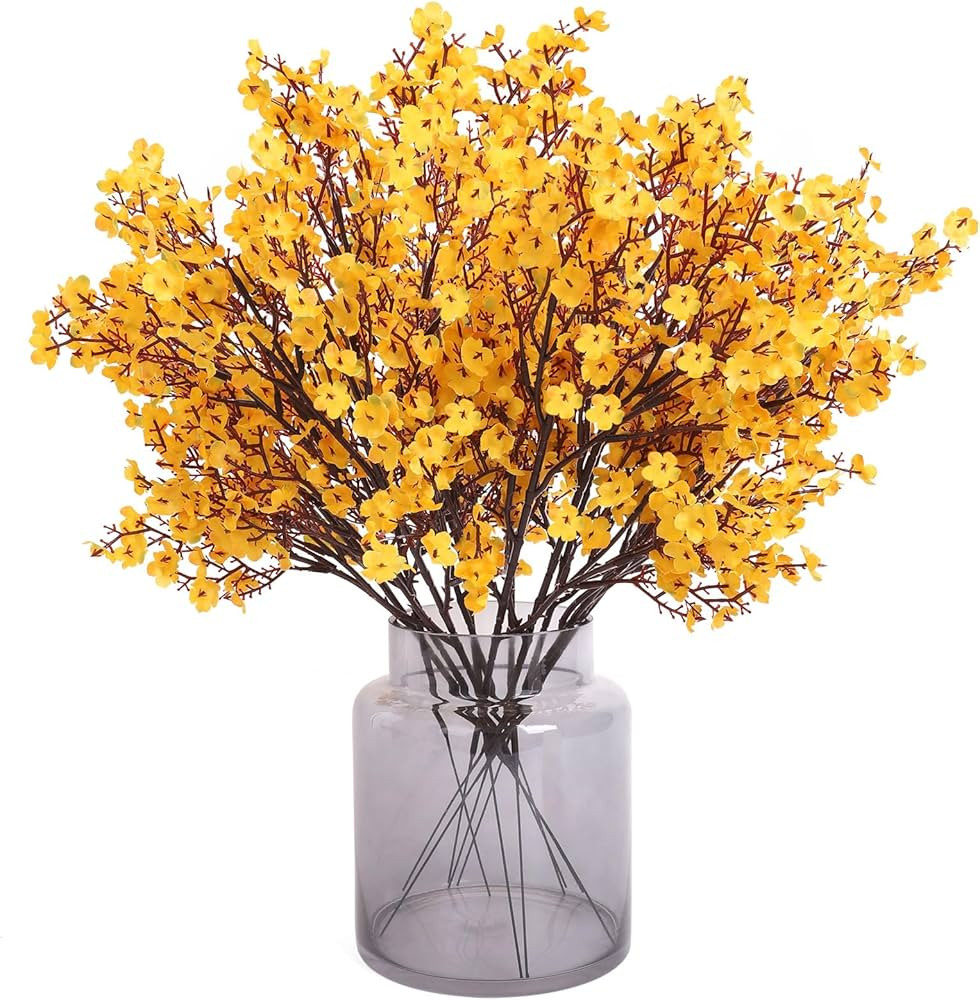 MACTING 12Bundles Baby Breath Artificial Flowers Bulk，Fake Fall Flowers for DIY Bouquet Table C... | Amazon (US)