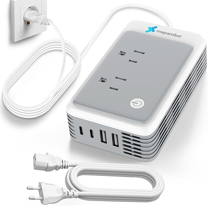 220V to 110V Voltage Converter US to Europe for Curling Iron and Hair Straighteners, Power Conver... | Amazon (US)