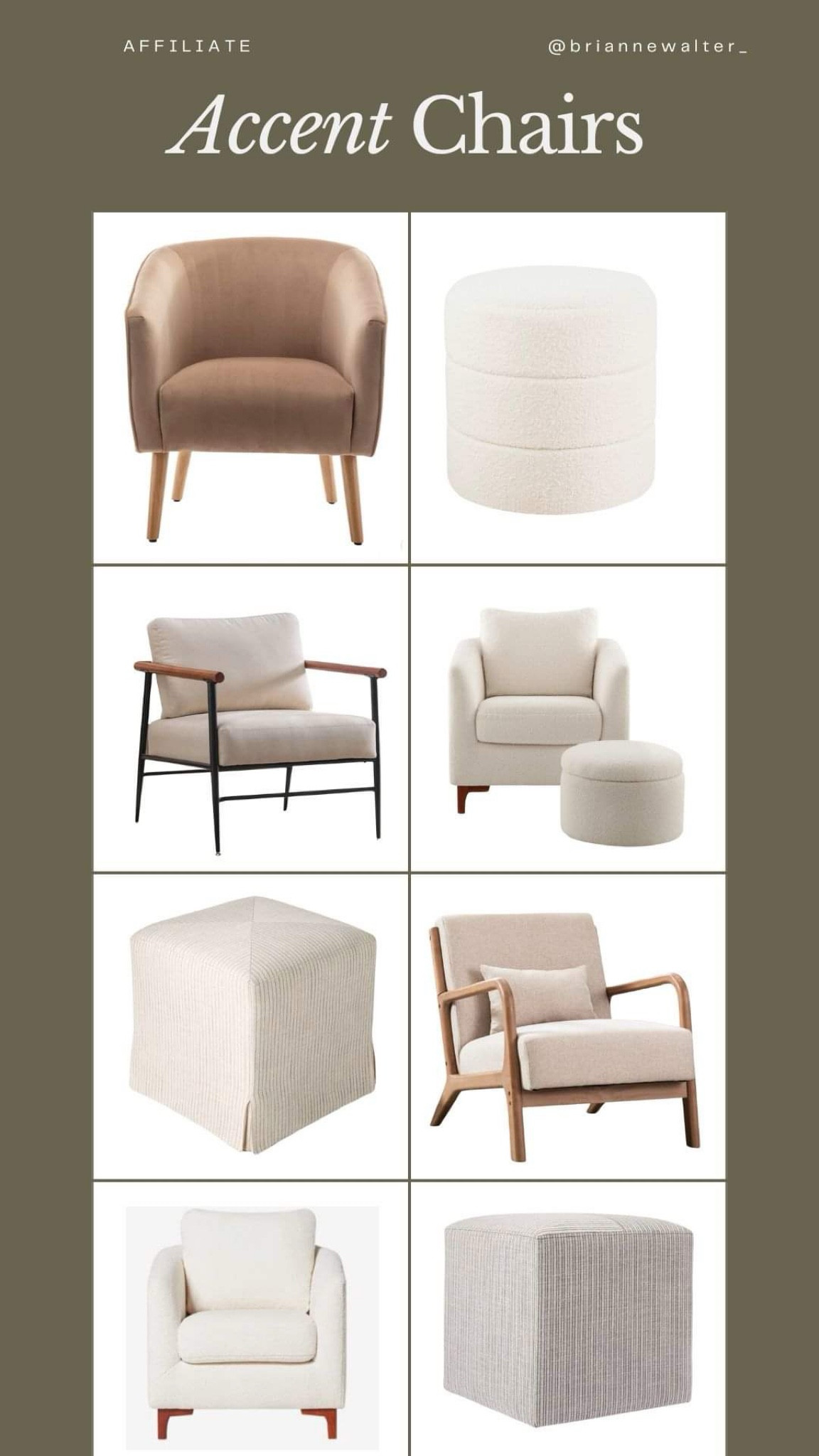 Shopping for our living room and found these super affordable accent chairs & ottomans from Target & Wayfair!


Affordable accent chairs, living room Inspo, neutral living room home inspiration, aesthetic chairs, pretty and practical, affordable ottoman, storage ottoman, studio McGee x threshold target line, fall 2024, storage boucle ottoman, neutral living room chairs, accent chair

#LTKSaleAlert #LTKOver40 #LTKHome