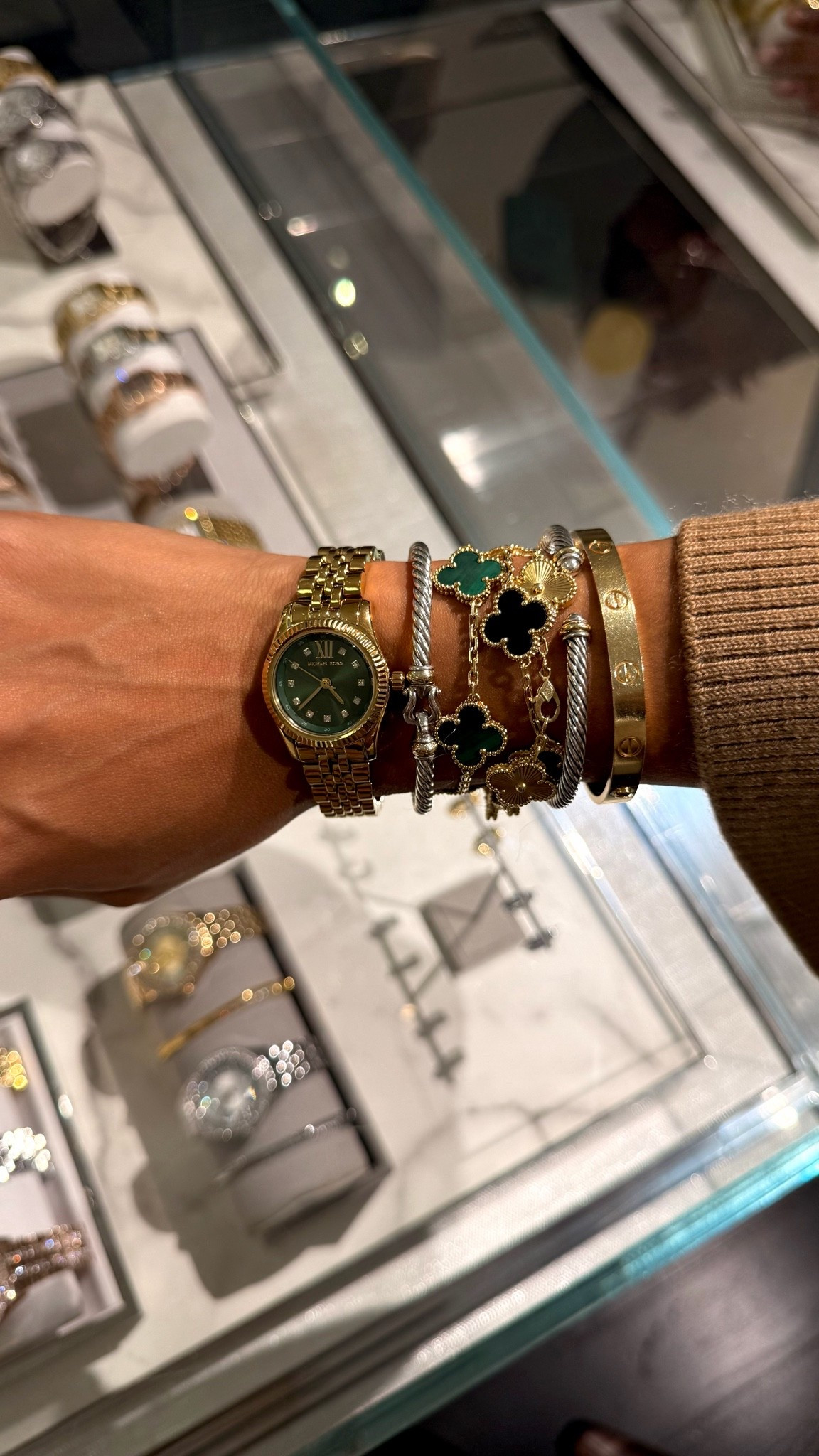 Today’s stack, featuring this gorgeous MK watch💚

#LTKdayinmylife #LTKgrwm #LTKselfcare