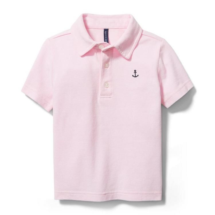 Embroidered Pique Polo | Janie and Jack