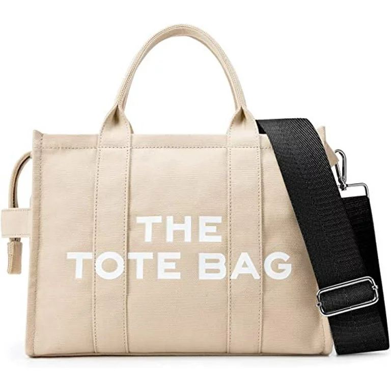 Canvas Tote Bags for Women, Canvas Crossbody Tote Bags with Zipper Casual Canvas Handbags Shoulde... | Walmart (US)