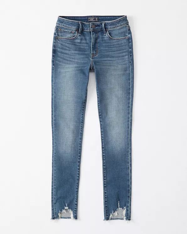 Mid Rise Super Skinny Ankle Jeans | Abercrombie & Fitch US & UK