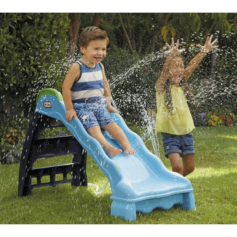 Little Tikes 2-in-1 Outdoor-Indoor Wet or Dry Slide with Easy Storage, Blue, Ages 2 to 6 | Walmart (US)