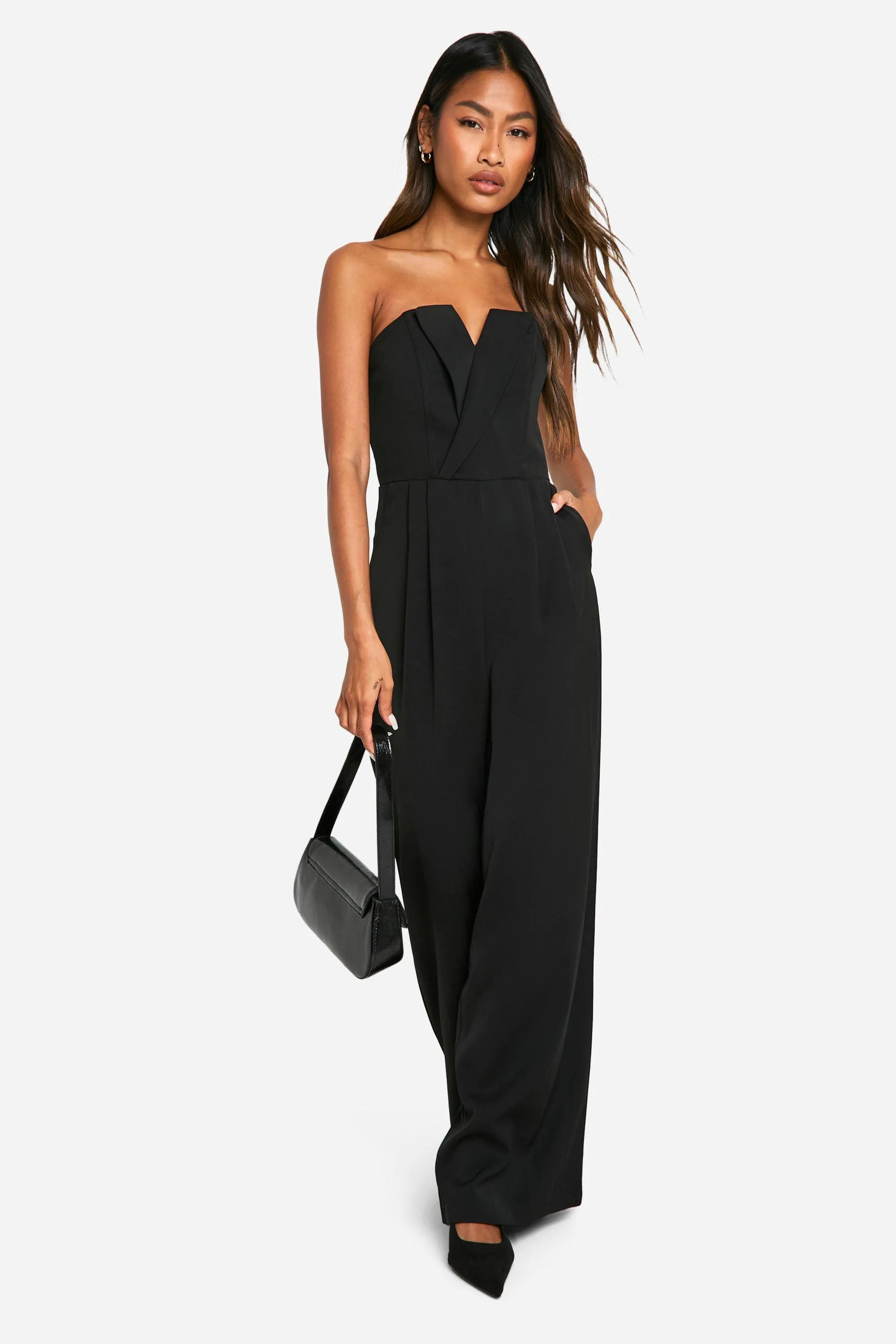 Jumpsuits | Tailored Bandeau Jumpsuit | boohoo | NastyGal UK