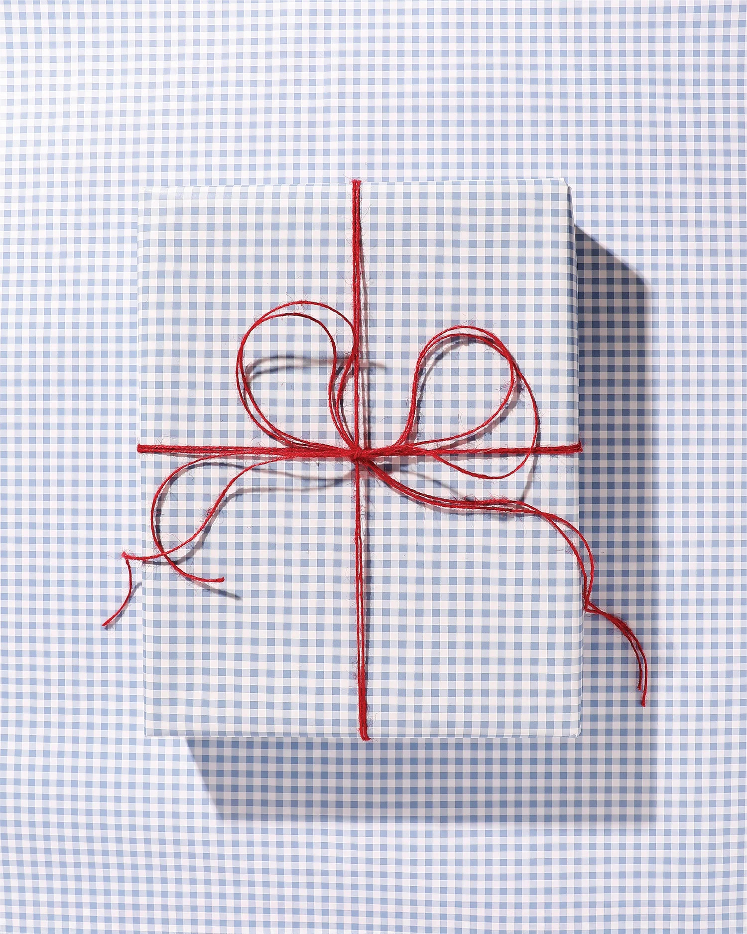 Garden Gingham Wrapping Paper Blue | Friend of Mine