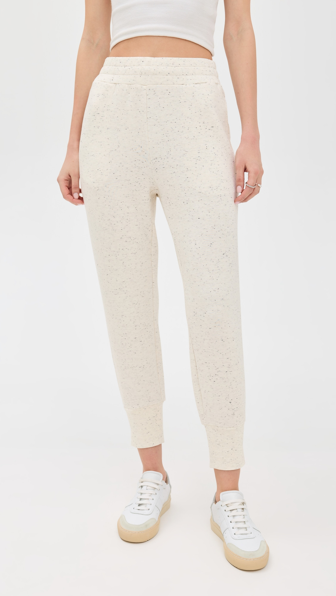 Varley The Slim Cuff Pants 25 Ivory Marl XS | Shopbop