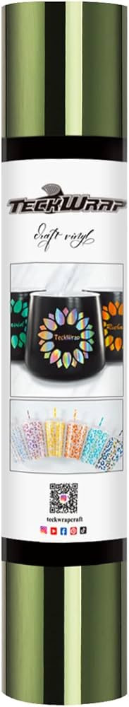 TECKWRAP Chrome Vinyl Bubble Free Metallic Adhesive Craft Vinyl with Air Channels 1ftx5ft, Camouf... | Amazon (US)