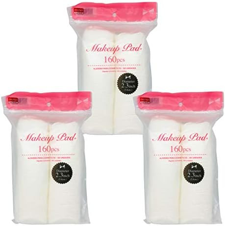 Daiso Cotton makeup pad 160 pcs (Pack of 3 | Total 480 Pads) Round Cotton Pads, Very Soft, Simply... | Amazon (US)