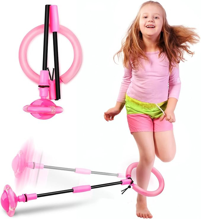 Skip Ball, Portable Foldable Colorful Flash Wheel Swing Ball, Kids Toys for Girls & Boys, Sports ... | Amazon (US)