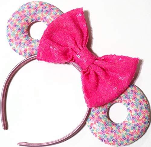 CLGIFT Donut Mouse Ears, Pick your color, Iridescent Mouse Ears, Donut Inspired Mouse ears, Rainbow  | Amazon (US)