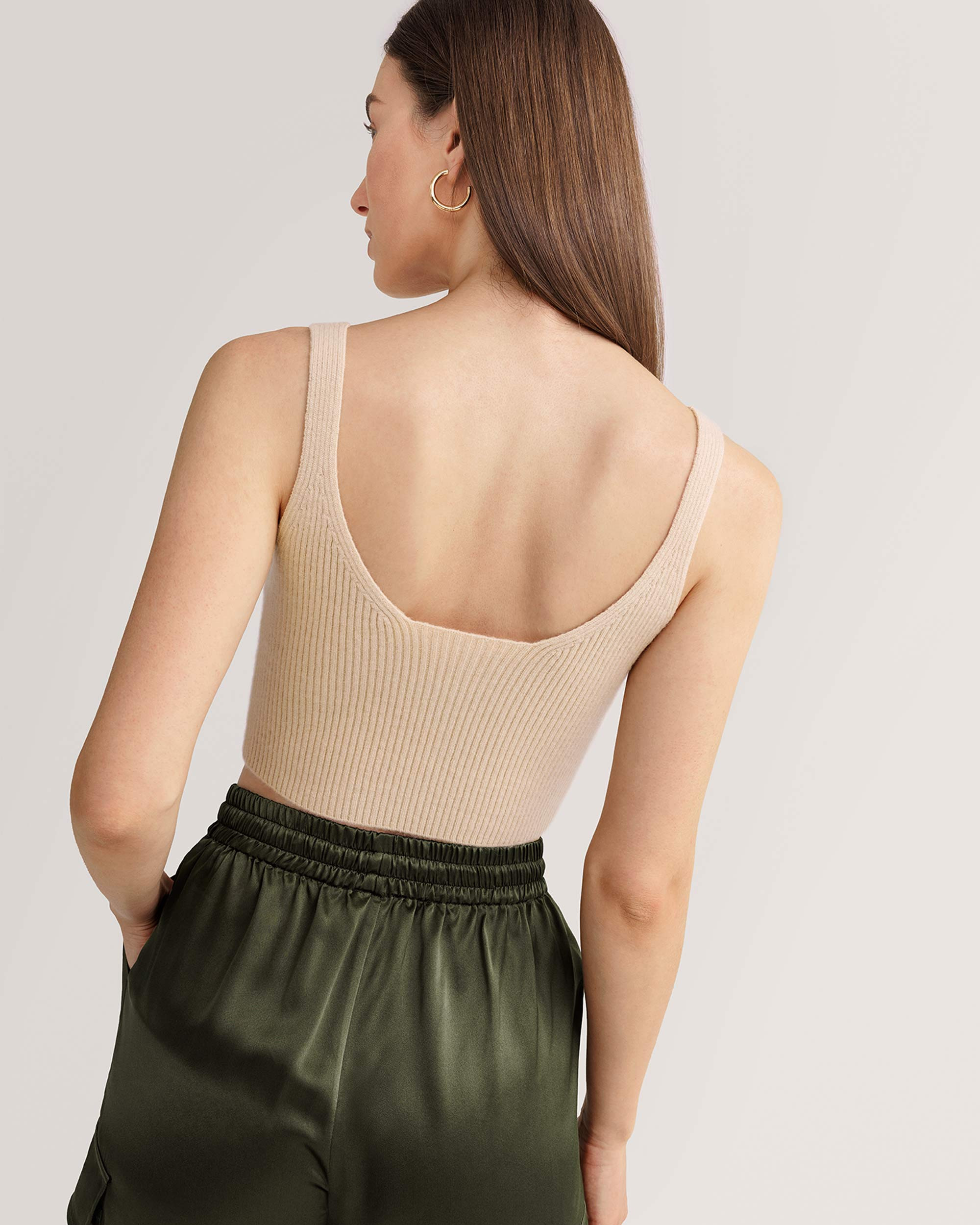 Cashmere Crop Tank | LilySilk