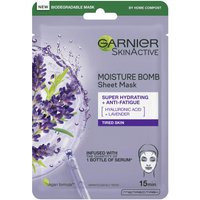 Garnier Moisture Bomb Lavender Hydrating Face Sheet Mask for Fatigued Skin 32g | Look Fantastic (ROW)