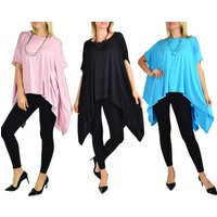 Asymmetrical Swing Loose Fitting Poncho Blouse Tunic Top, One Size Fits All | Medium-3x, Made in Usa | Etsy (US)