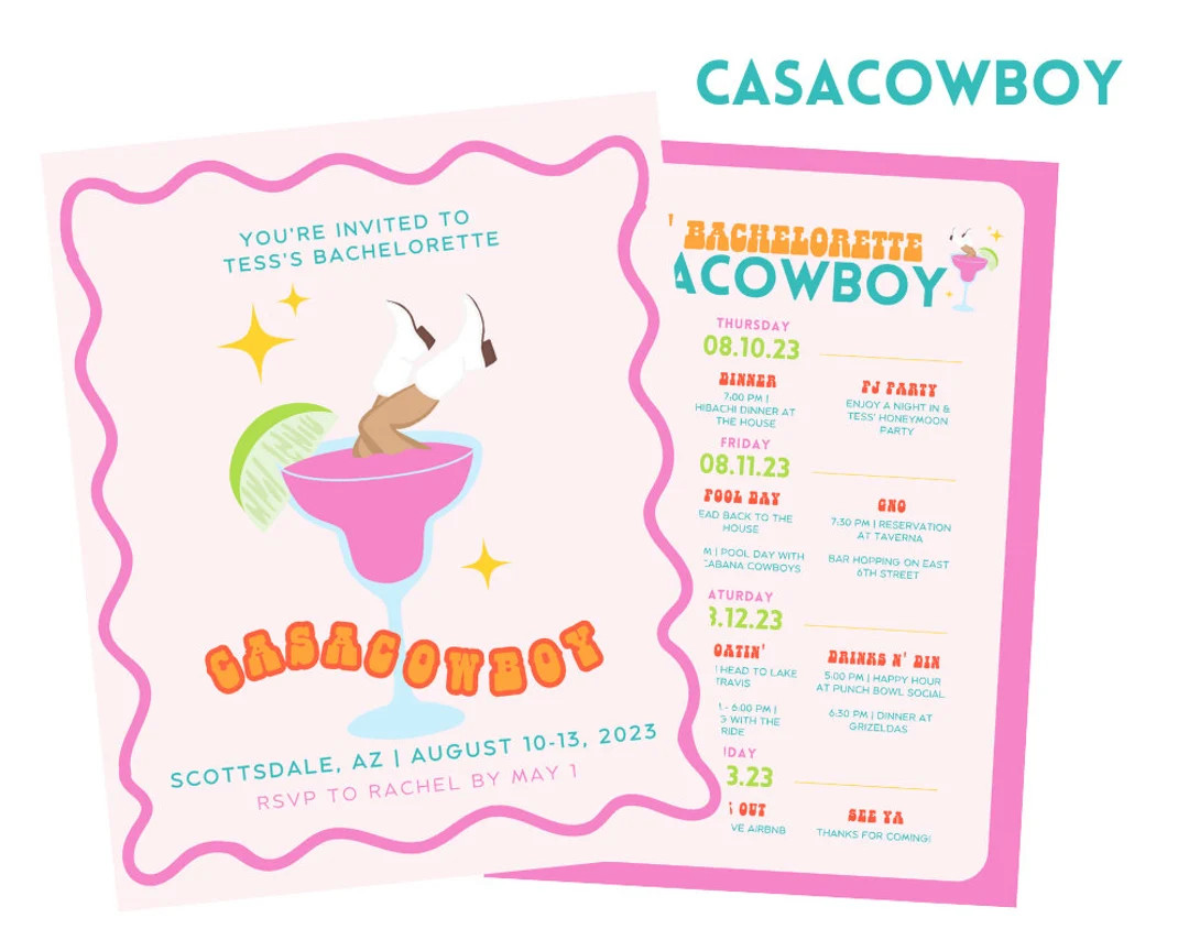 Personalized Bachelorette Party Itinerary Custom Bachelorette - Etsy | Etsy (US)