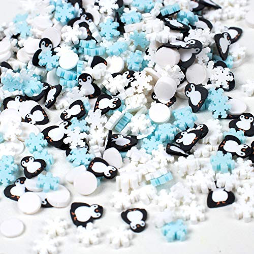 Polymer Clay Penguin Snowflake Sprinkles for Fake Dessert Cake Decor, Decoden Phone Case, Slime P... | Amazon (US)