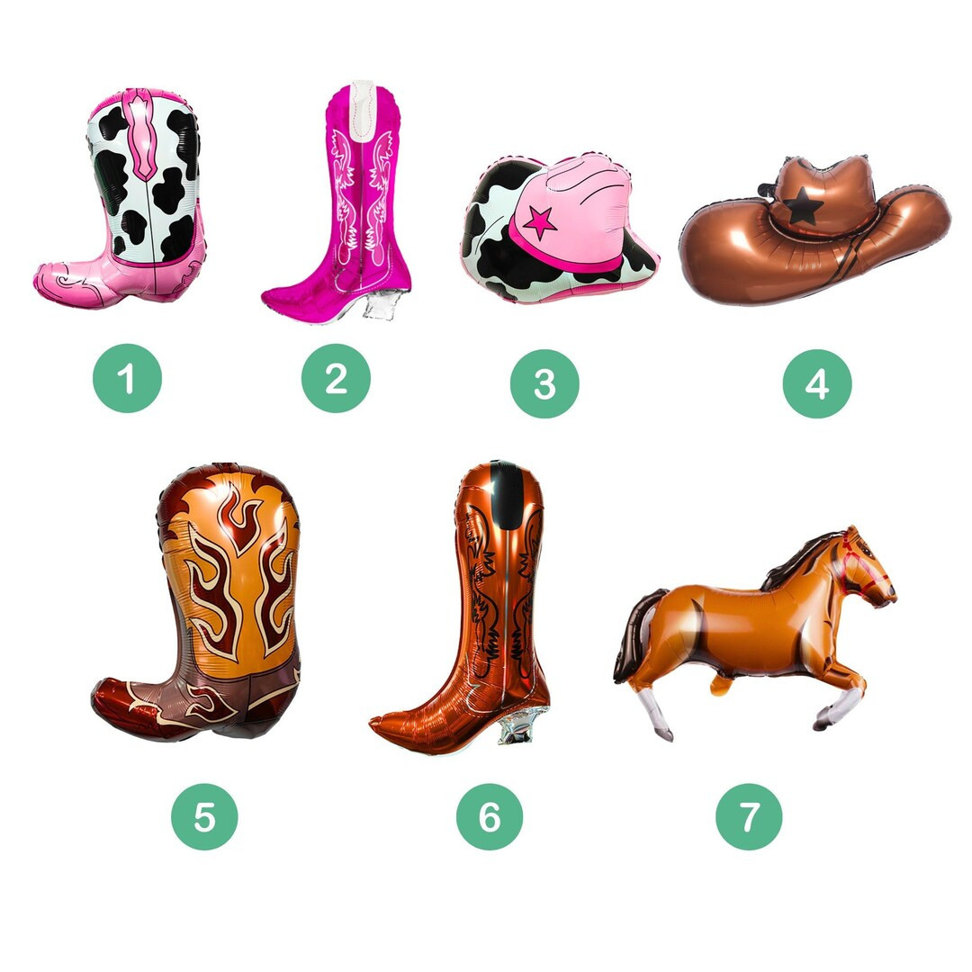 Cowboy Cowgirl West Rodeo Bachelorette Balloons Cowgirl Boots Cowboy Hat Bachelorette Austin Cowg... | Etsy (US)
