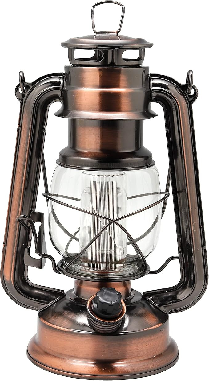YAKii LED Vintage Lantern Metal Hanging Hurricane 12 LED Dimmer Switch Warm White Battery Operate... | Amazon (US)