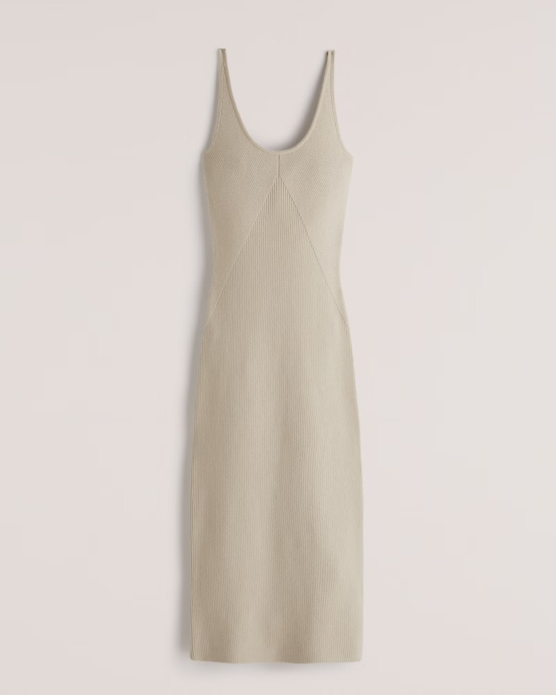 Elevated Knit Slip Midi Dress | Abercrombie & Fitch (US)