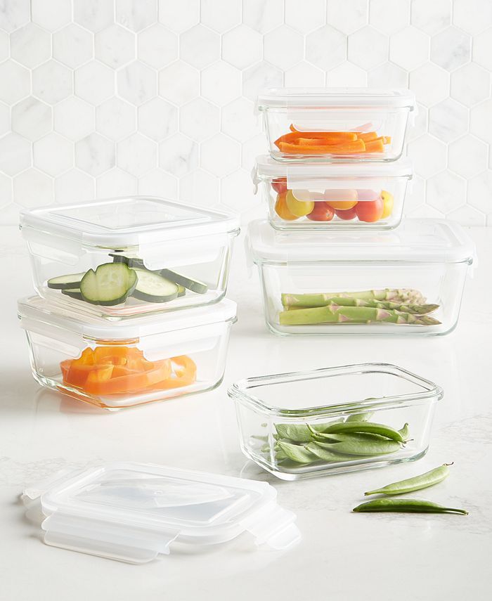 12-Pc. Glass Food Storage Container Set, Created for Macy's | Macys (US)