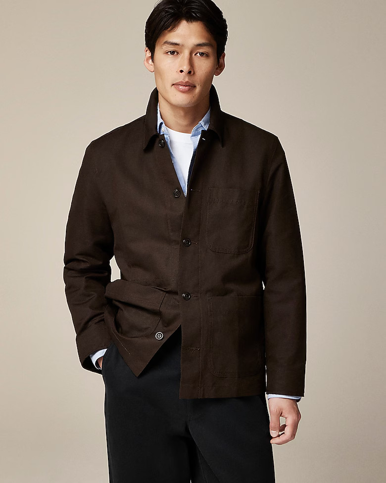 Linen-cotton blend chore jacket | J. Crew US
