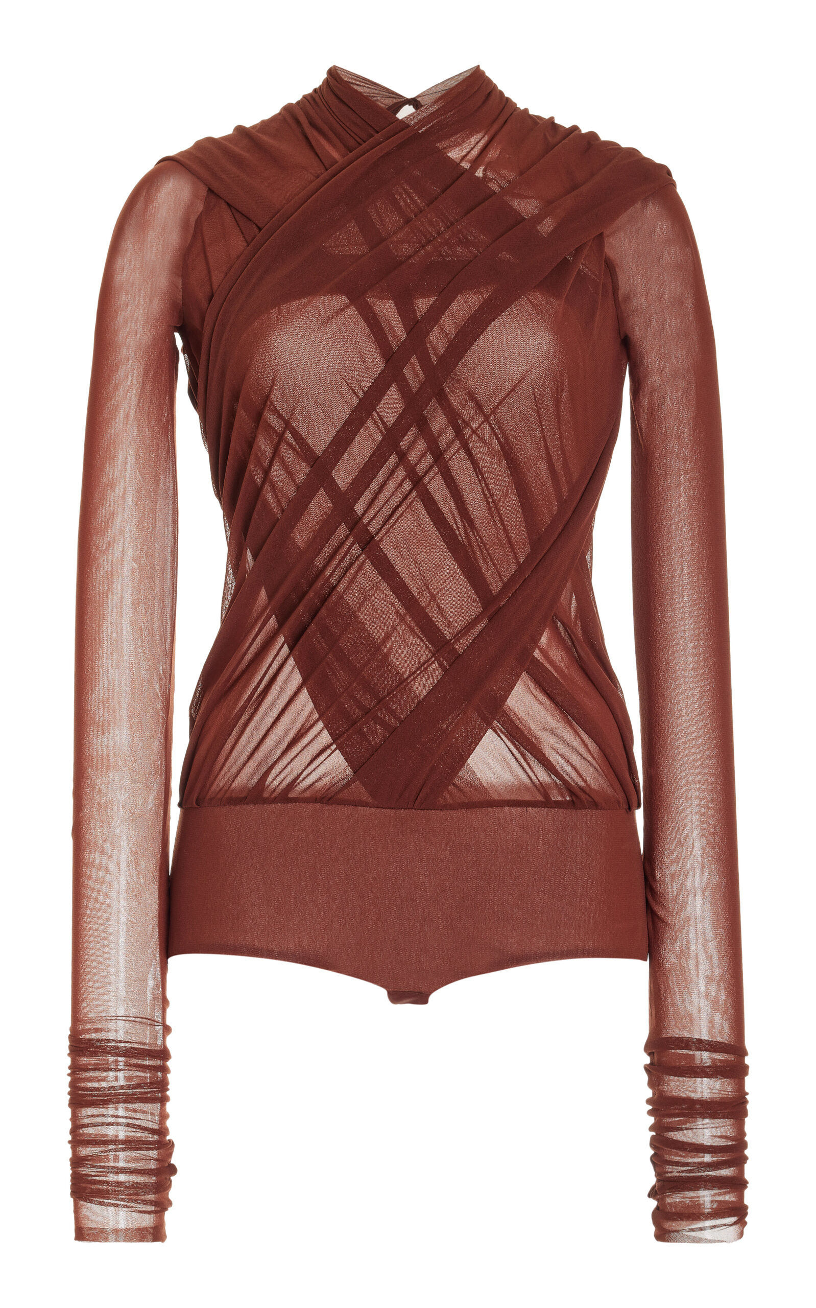 Wrapped Stretch Tulle Bodysuit | Moda Operandi (Global)