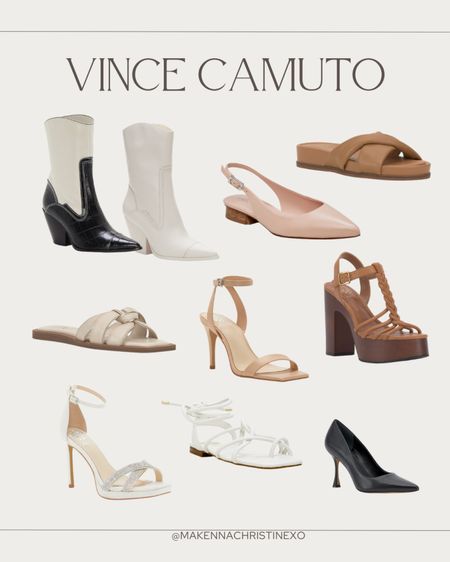 Vince Camuto shoes under $100! Sandals, western boots, heels, black pump, flat sandal, summer sandal 

#LTKunder100 #LTKFind