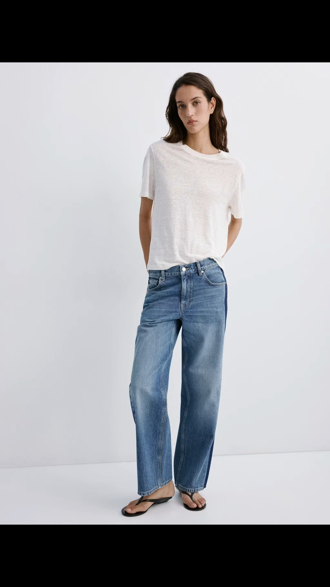 LOW-RISE STRAIGHT-LEG JEANS WITH CONTRAST STRIPE

#LTKmorningroutine #LTKU #LTKSaleAlert