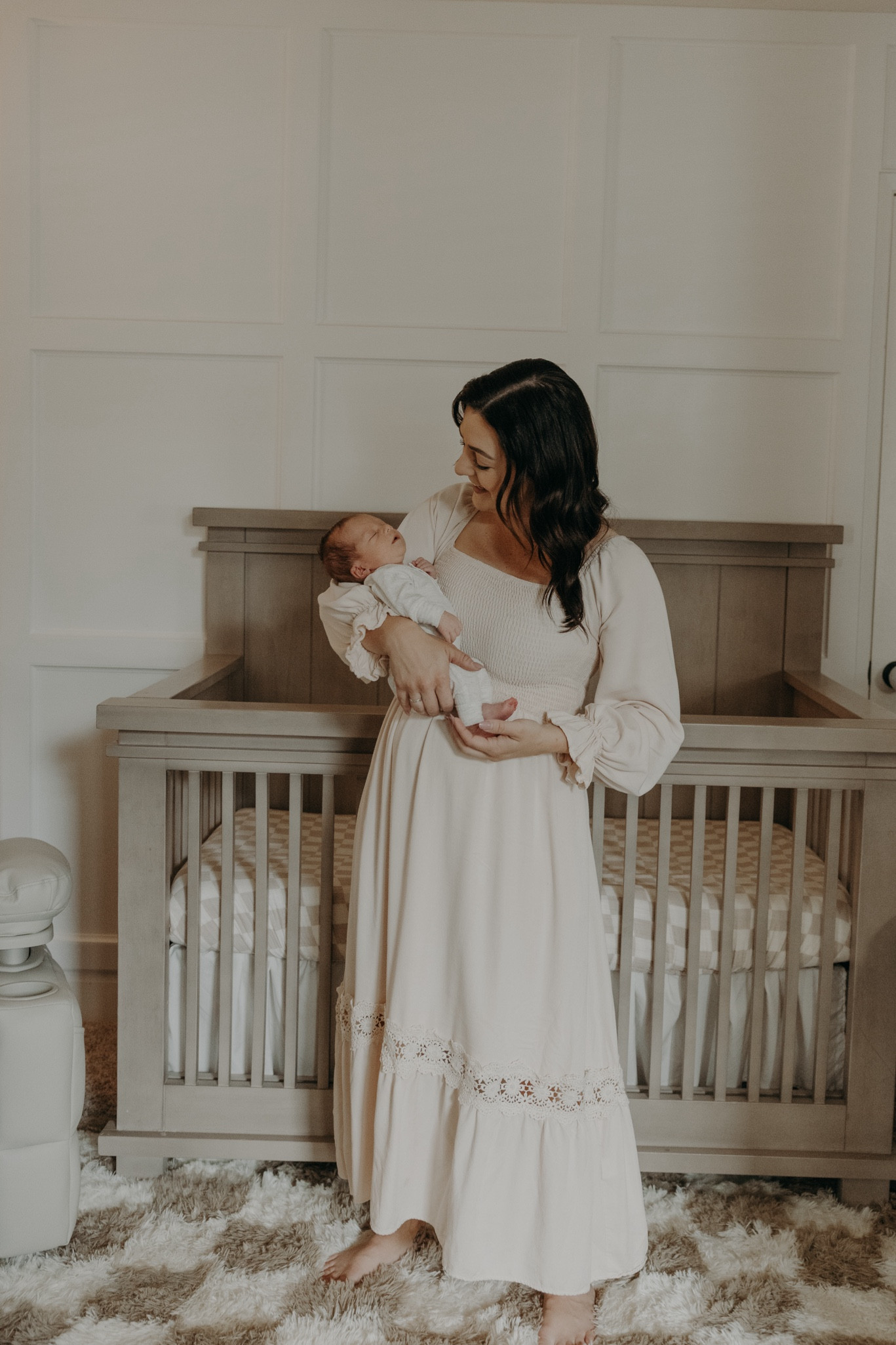 Newborn lifestyle photos, gender neutral nursery, tan nursery, checkered nursery




#LTKFamily #LTKBump #LTKBaby