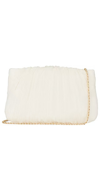 Loeffler Randall Brit Flat Pleated Pouch in White. | Revolve Clothing (Global)